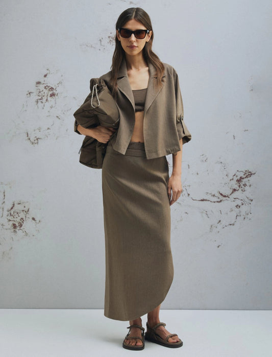 MARELLA Giacca in viscosa e lino stretch
