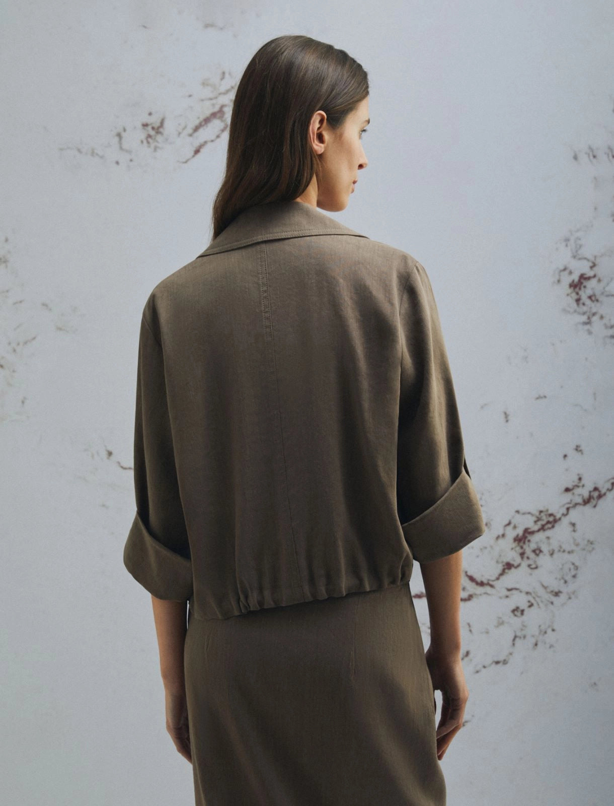MARELLA Giacca in viscosa e lino stretch