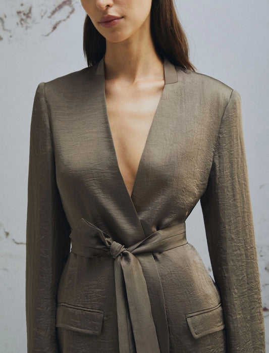 MARELLA Giacca in twill con cintura