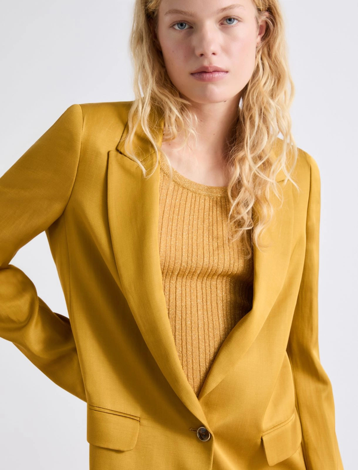 MARELLA Blazer in gabardina di misto lino