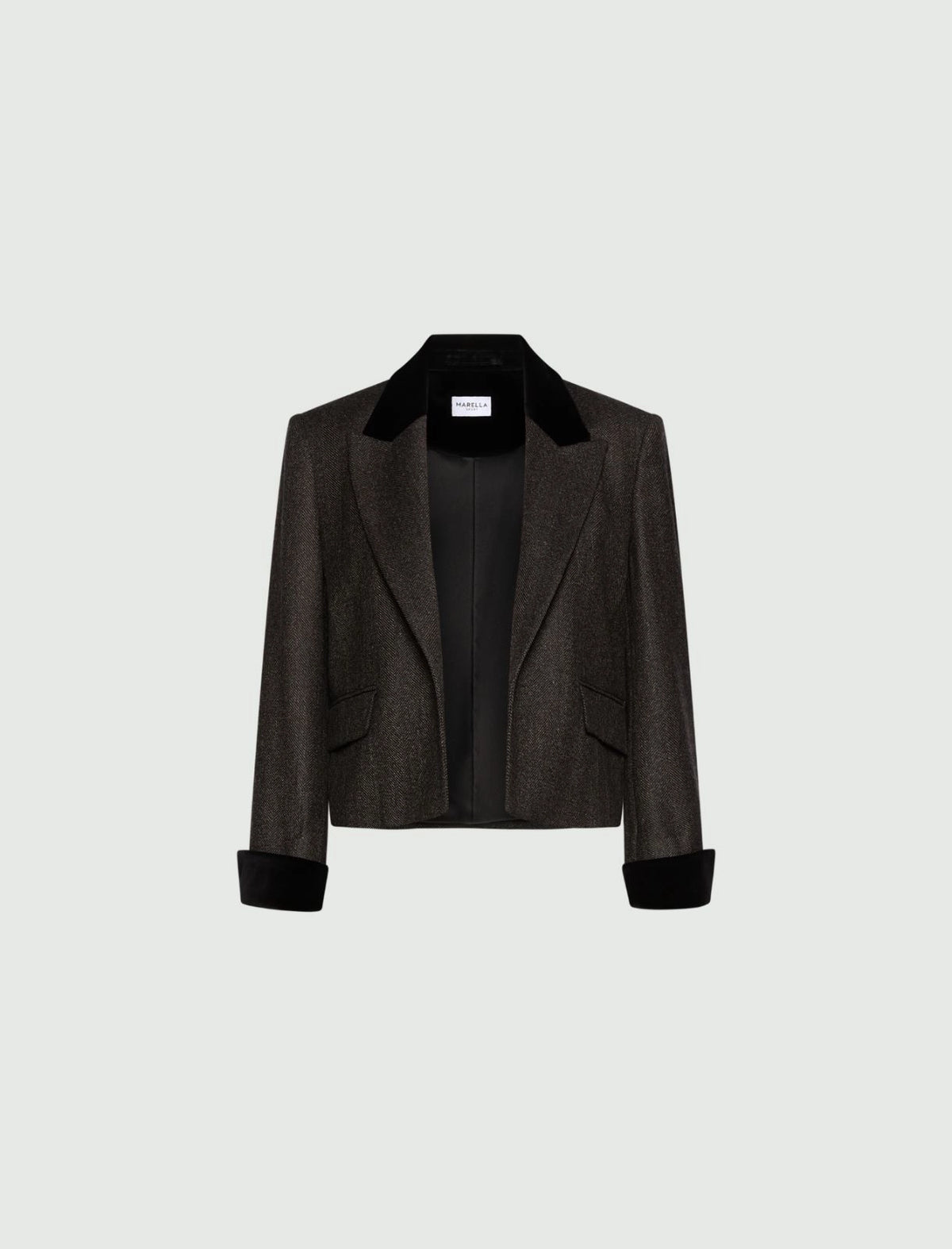 MARELLA Blazer aperto con dettagli in velluto