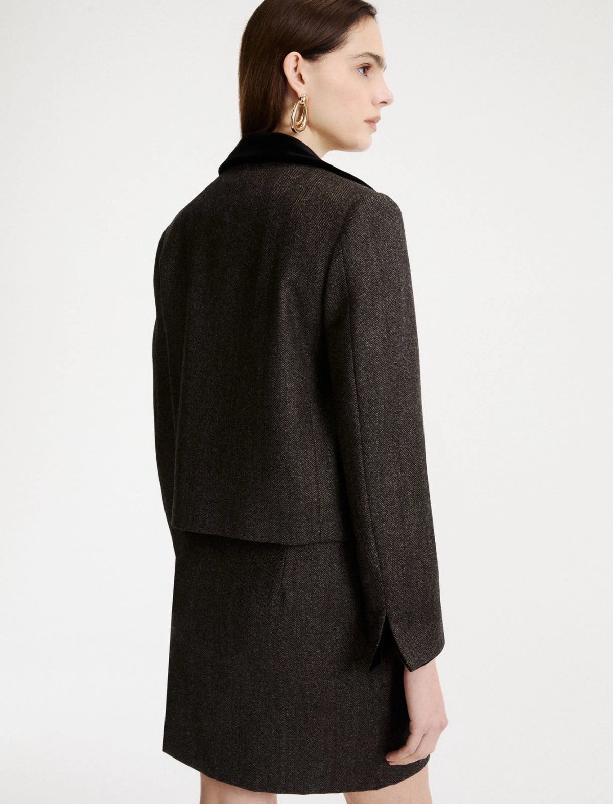 MARELLA Blazer aperto con dettagli in velluto