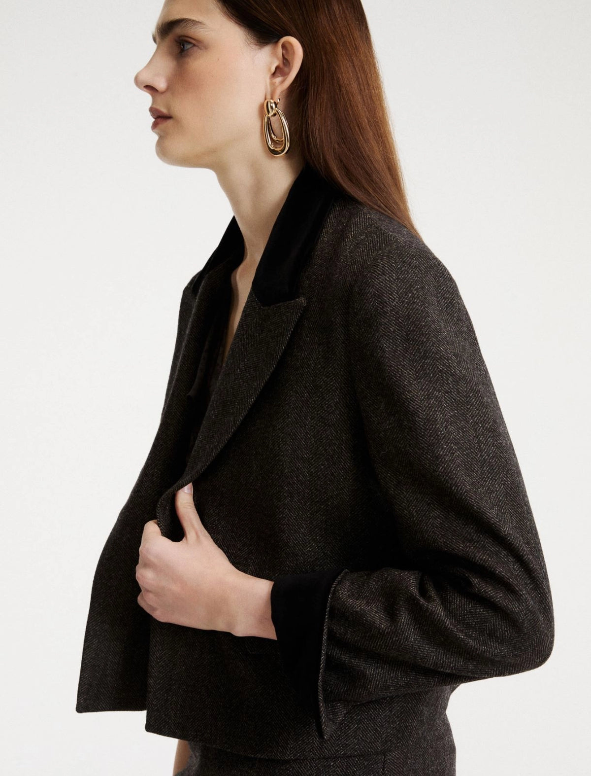 MARELLA Blazer aperto con dettagli in velluto