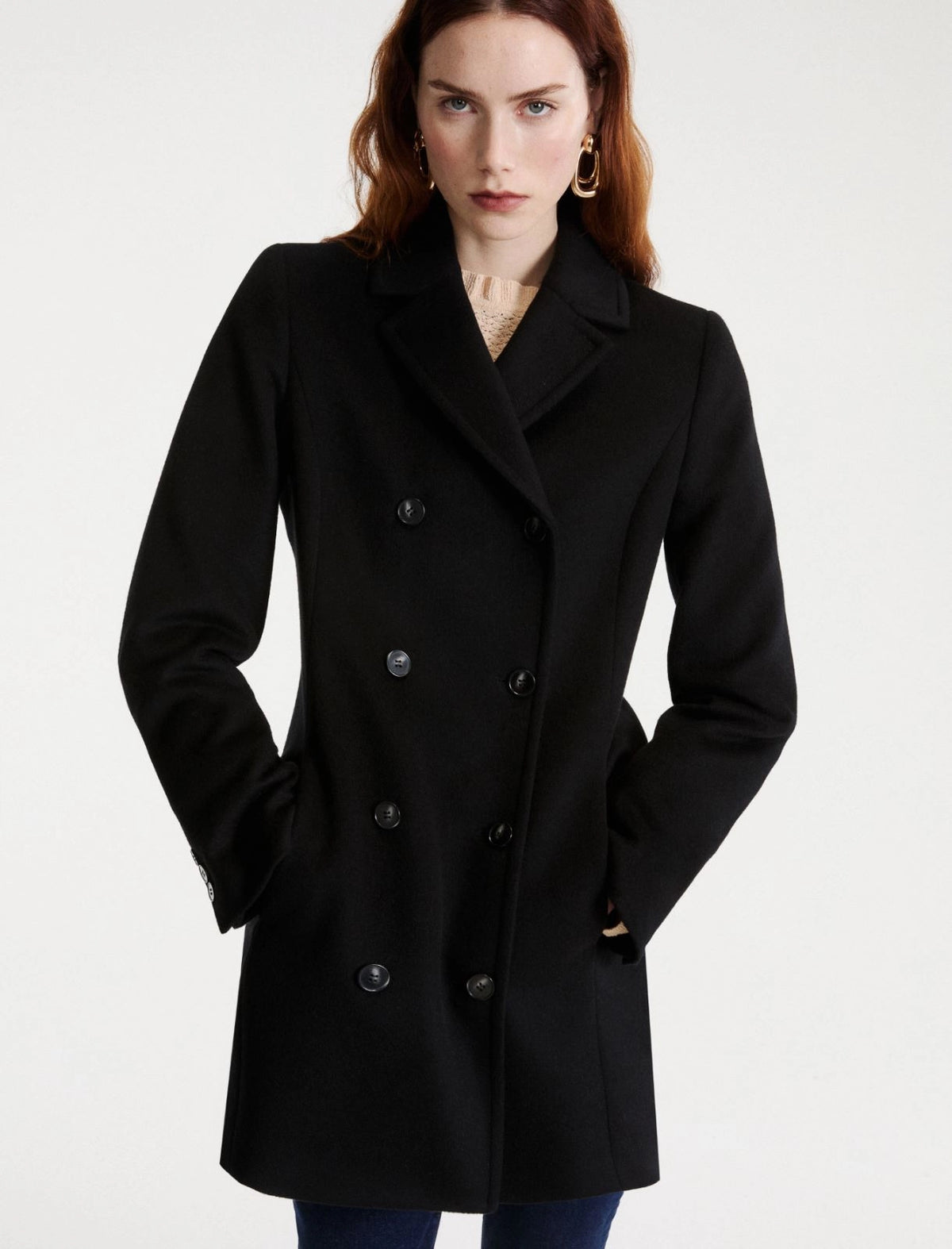 MARELLA Cappotto doppiopetto in lana e cashmere