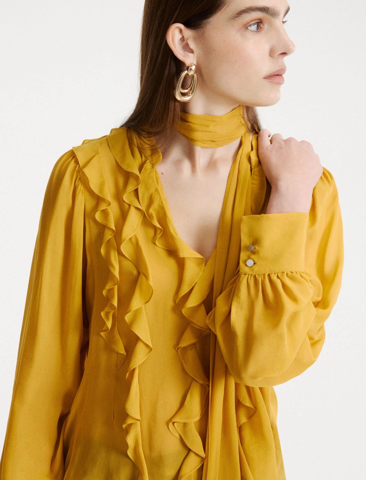 MARELLA Camicia in georgette con rouche