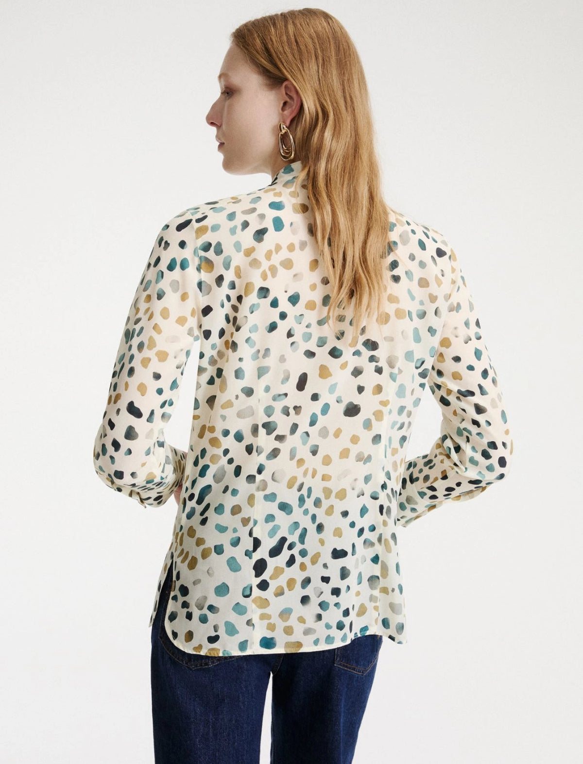 MARELLA Camicia in pura seta con sciarpina