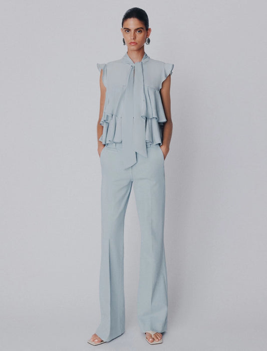 MARELLA Pantaloni wide leg in cotone stretch