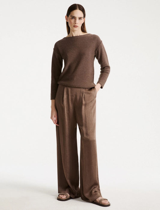 MARELLA Pantalone ampio in twill crinckle