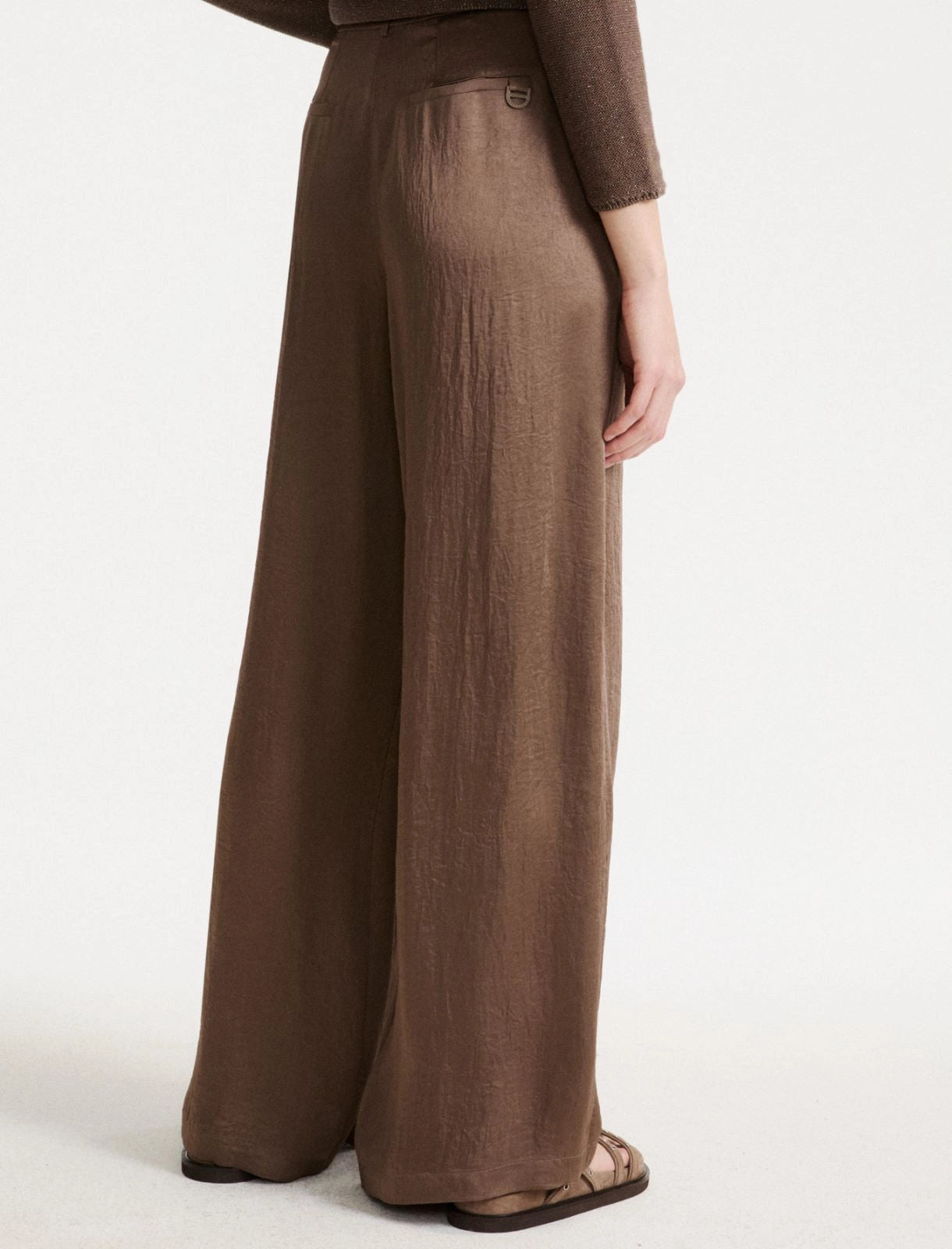 MARELLA Pantalone ampio in twill crinckle