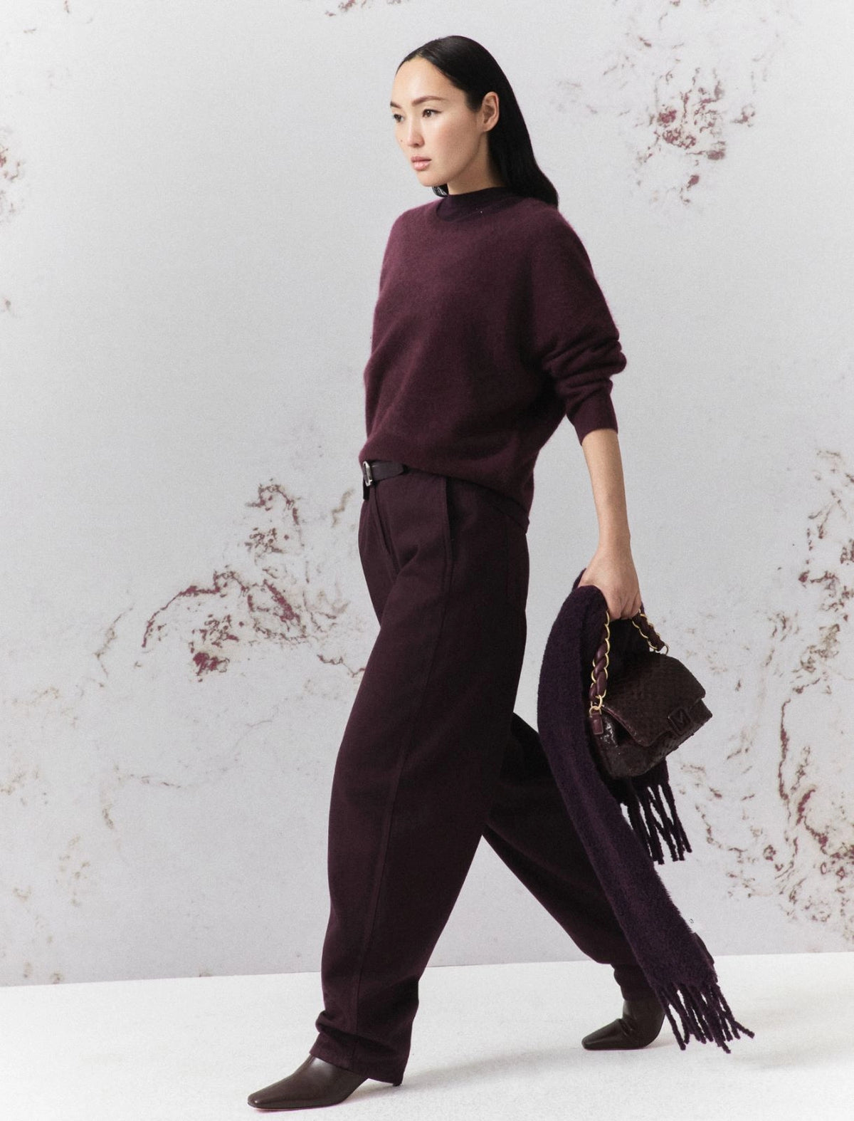 MARELLA Pantalone barrel in cotone