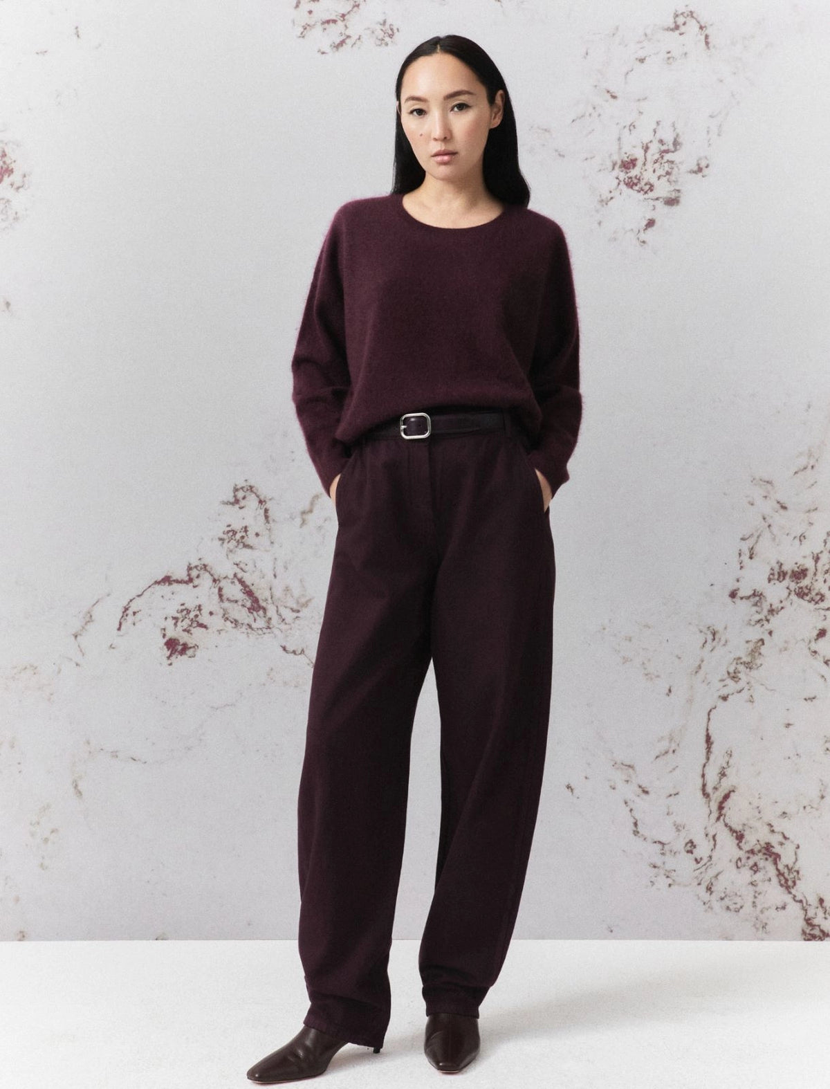 MARELLA Pantalone barrel in cotone
