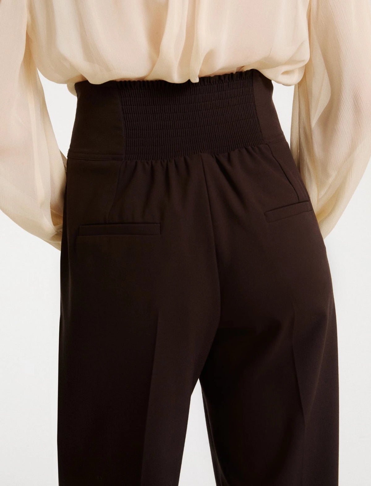MARELLA Pantalone a vita alta con cinturini