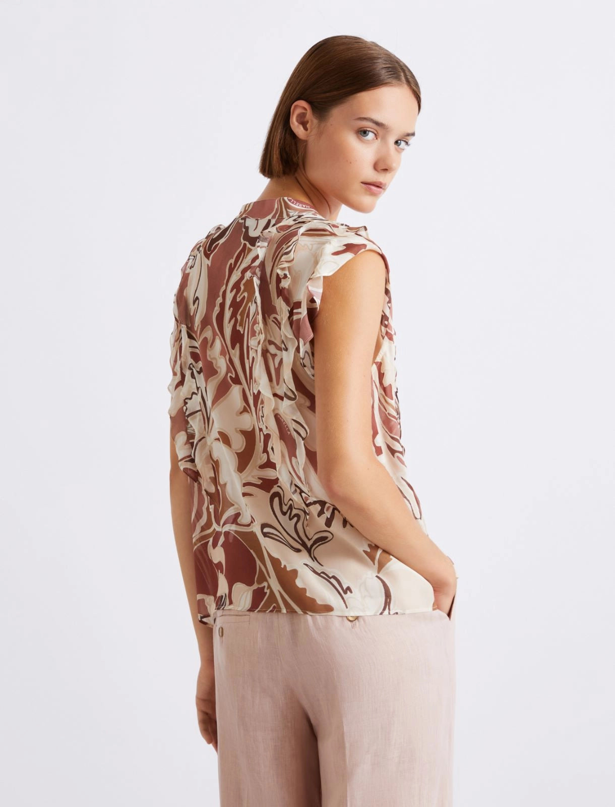 MARELLA Top in georgette stampato
