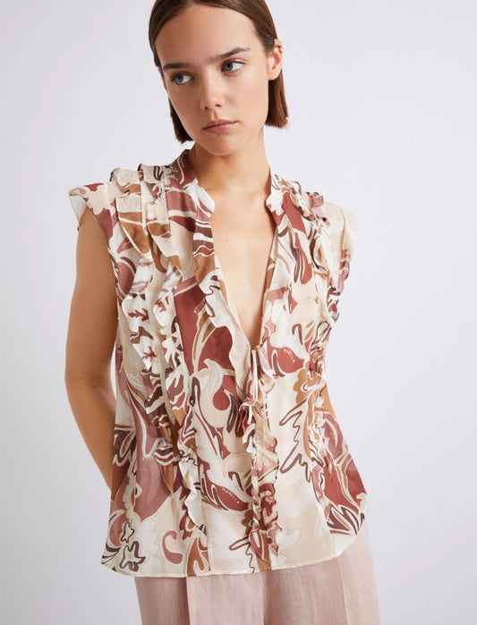 MARELLA Top in georgette stampato