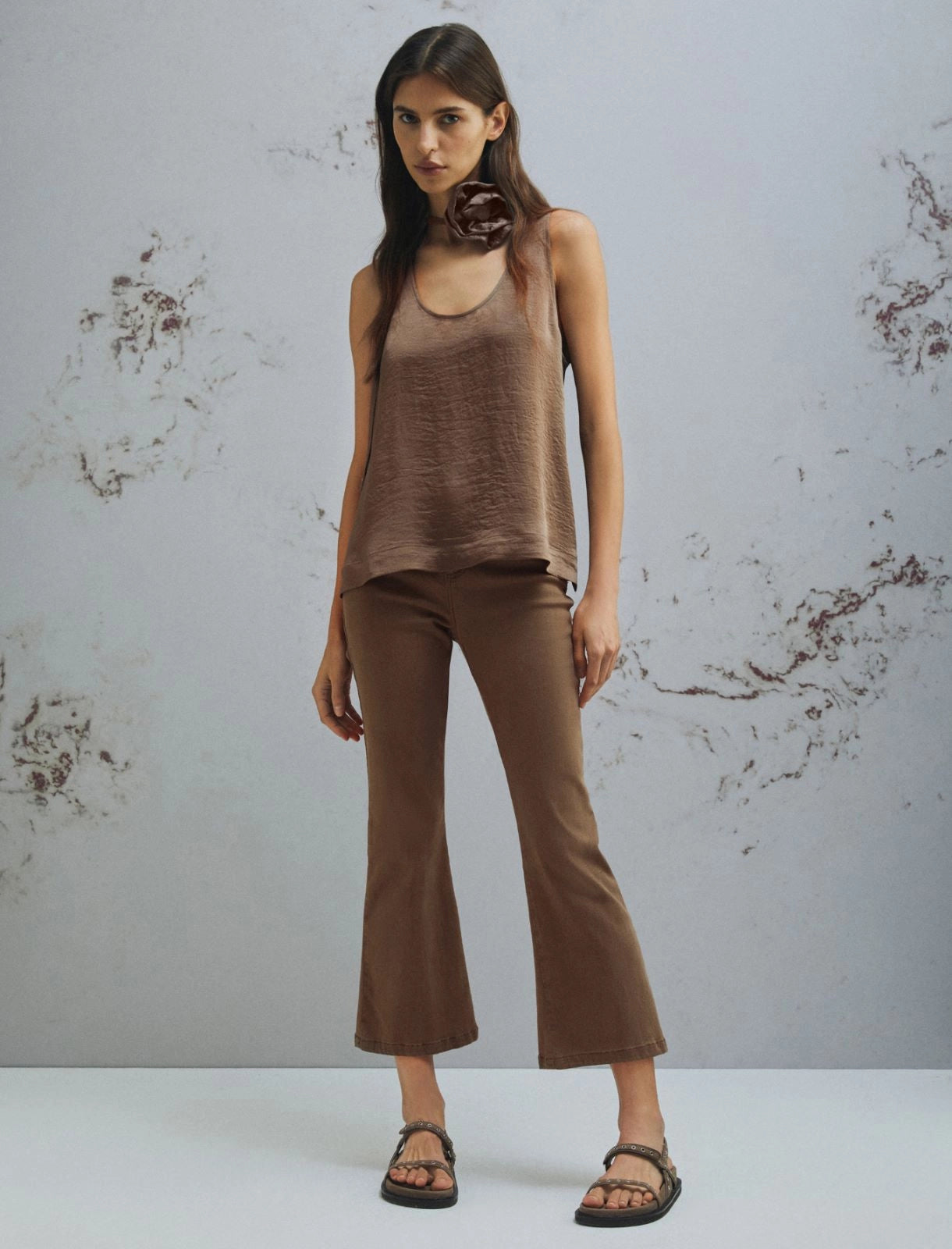MARELLA Top con fiore abbinato