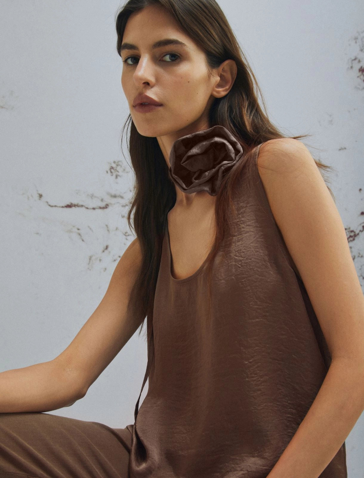 MARELLA Top con fiore abbinato