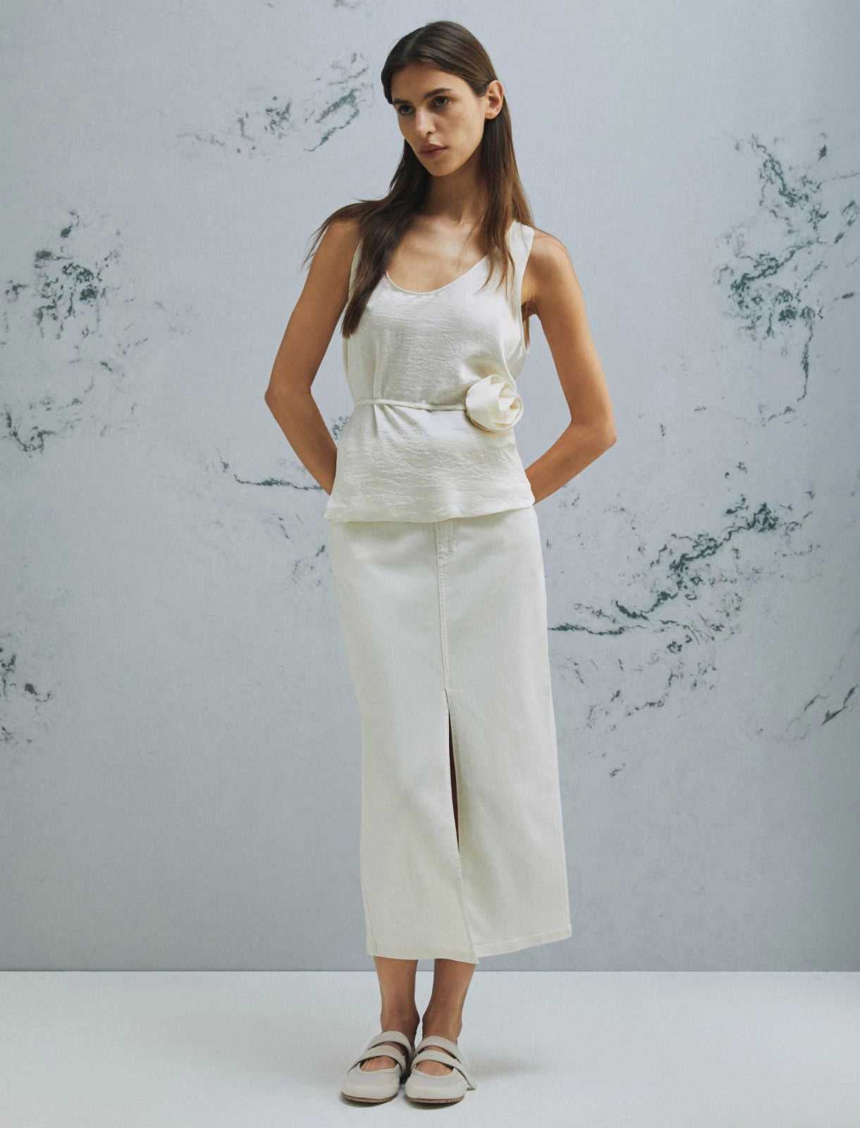 MARELLA Top con fiore abbinato