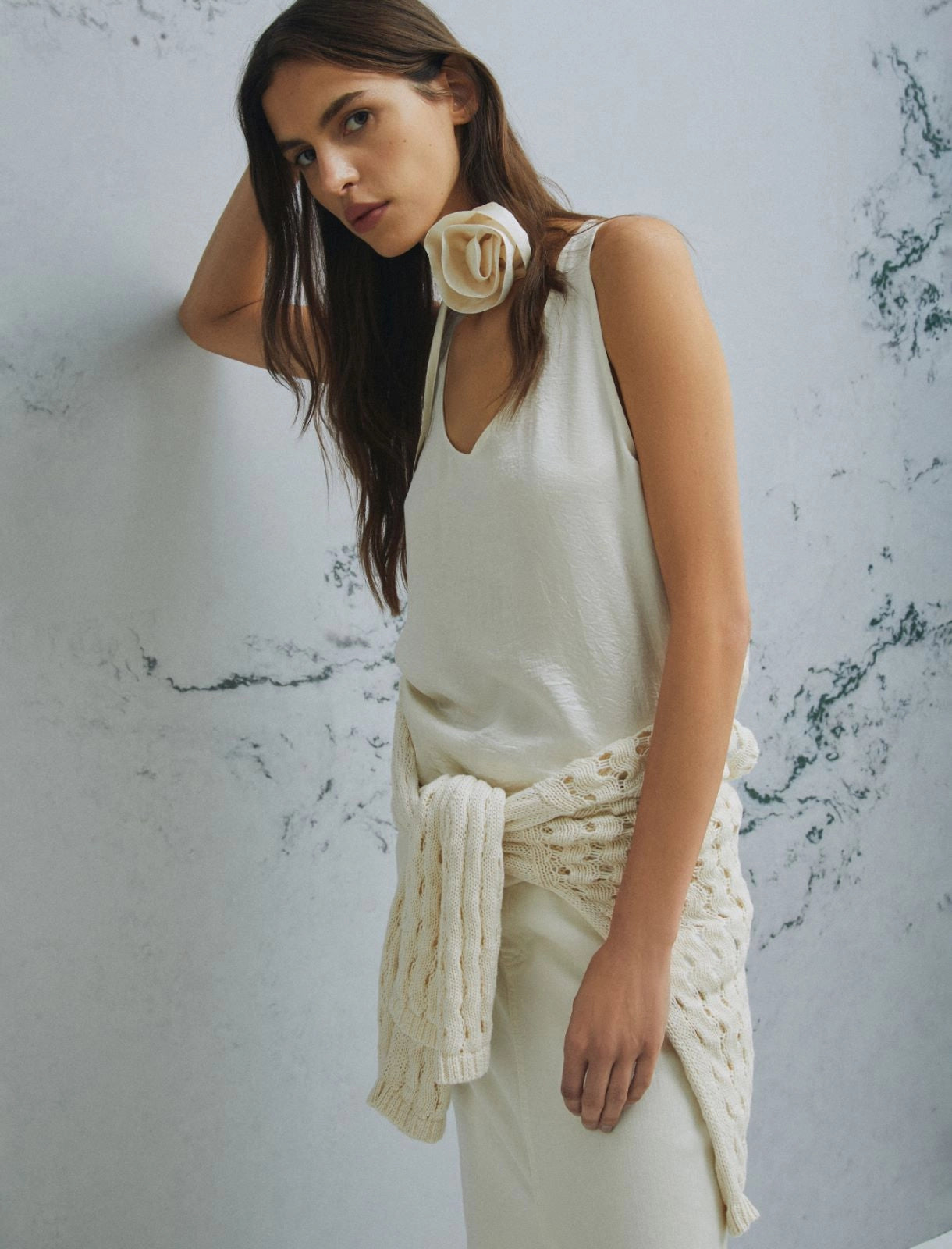 MARELLA Top con fiore abbinato