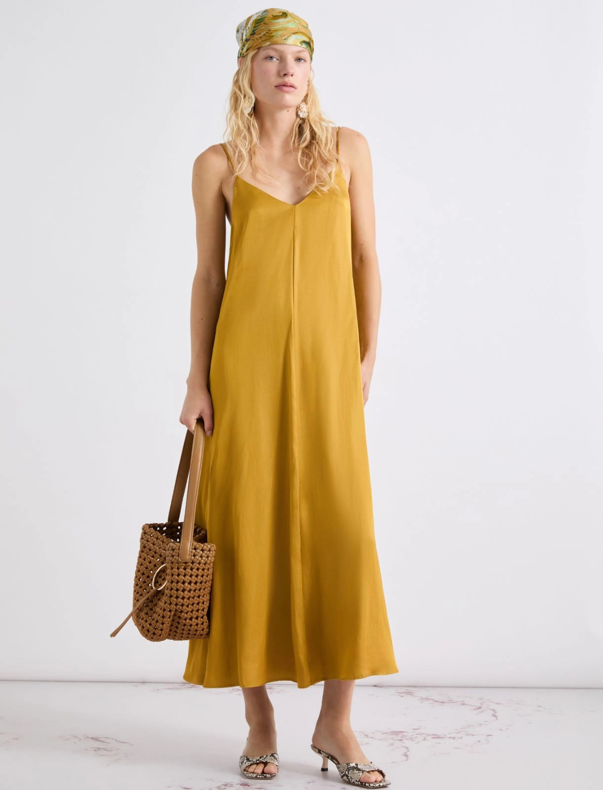 MARELLA Sip dress in gabardina di misto lino