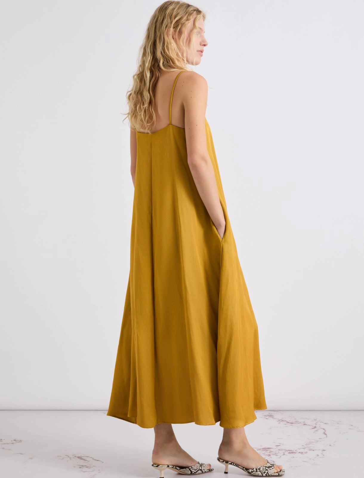 MARELLA Sip dress in gabardina di misto lino