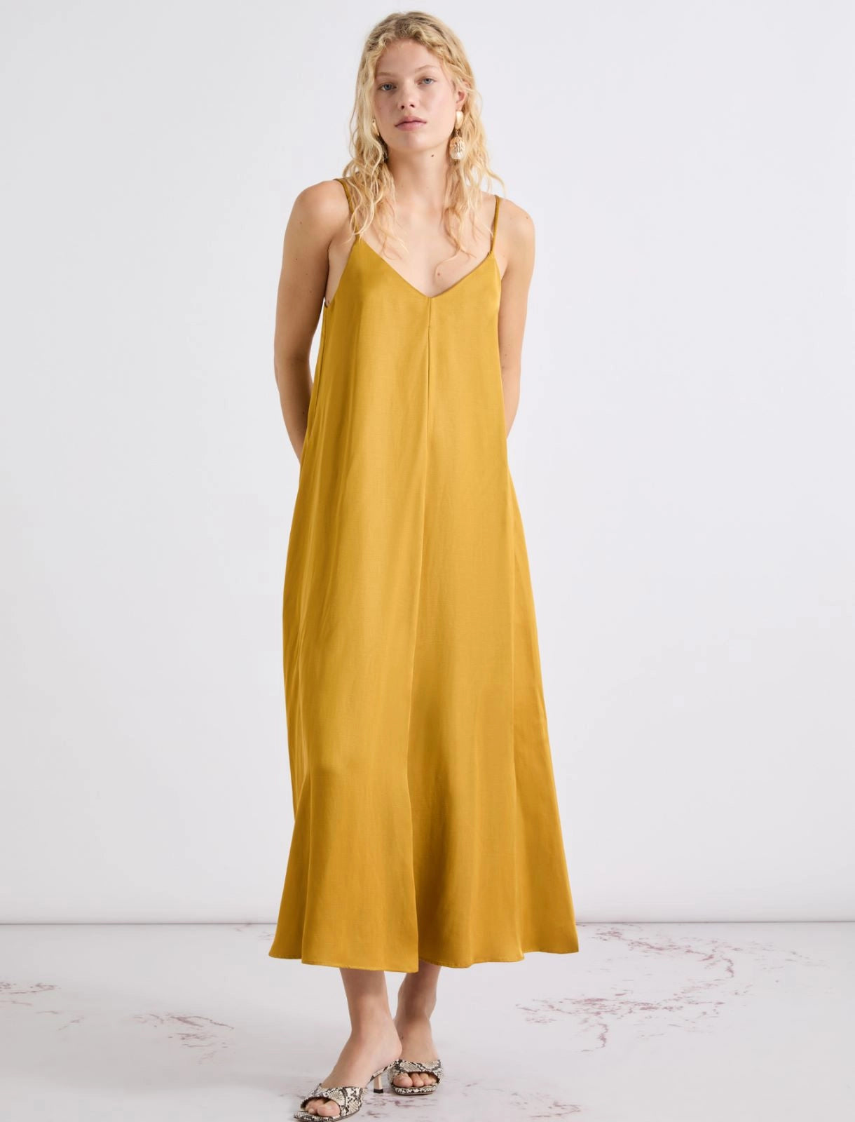 MARELLA Sip dress in gabardina di misto lino