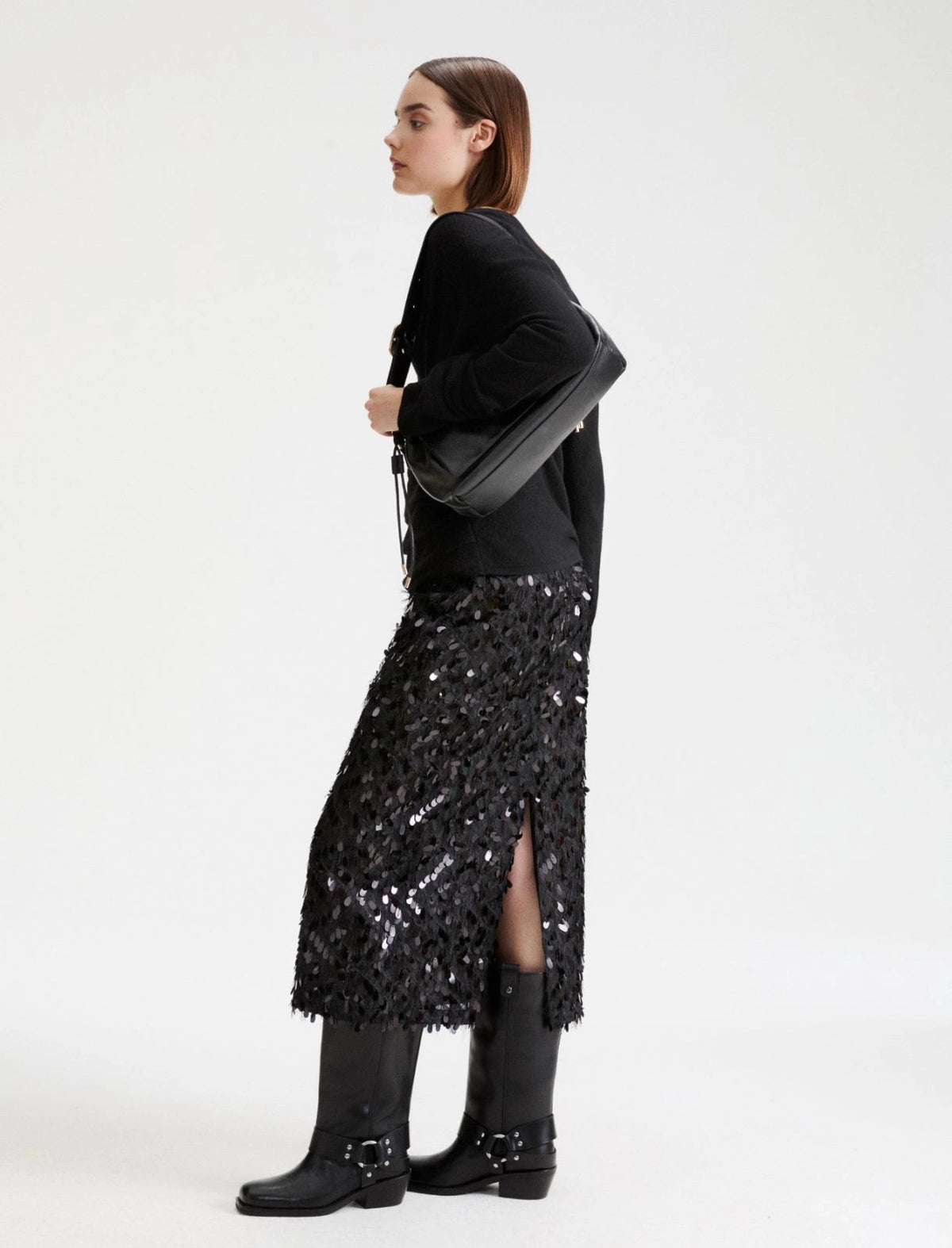 MARELLA Stivale in pelle con staffa