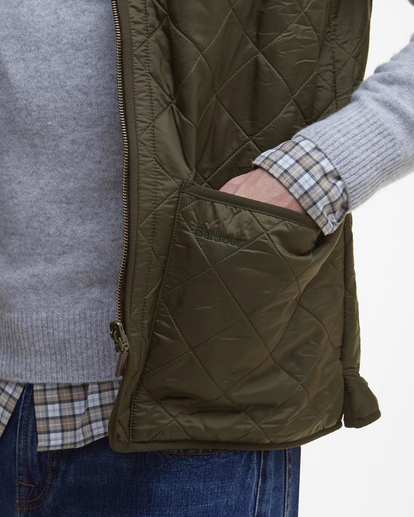Barbour Gilet trapuntato/fodera con zip Polarquilt