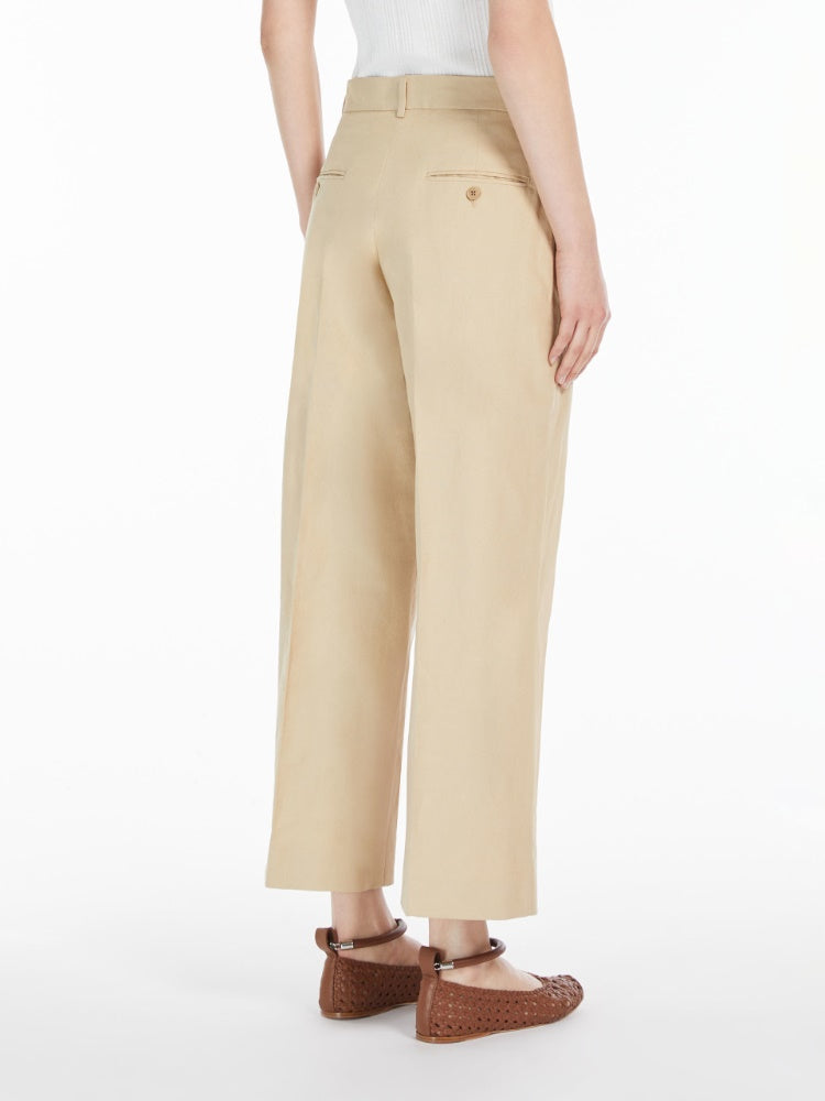 WeekEnd Max Mara pantalone largo in cotone e lino