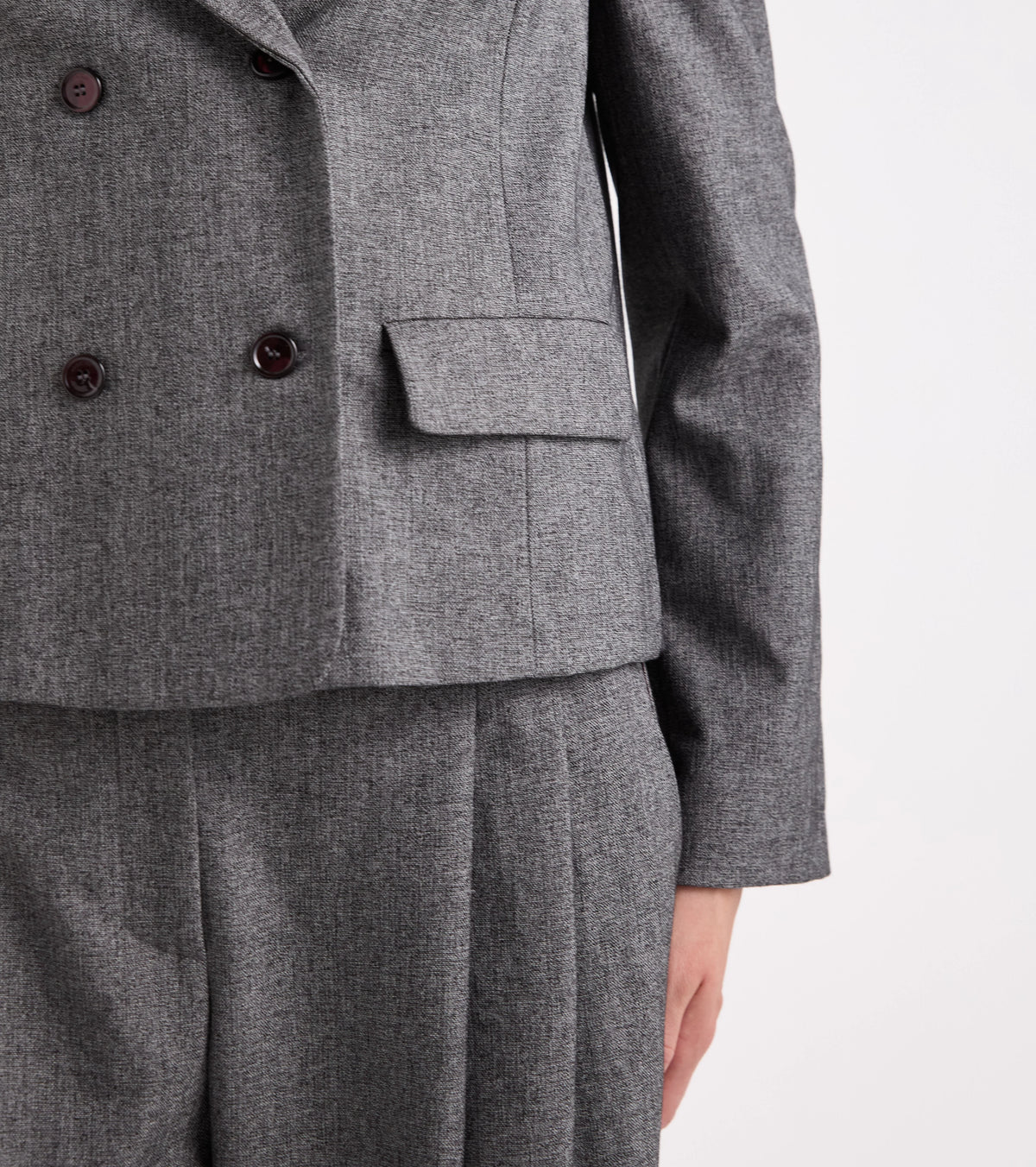Alessia Santi - Blazer in viscosa con revers classico grigia