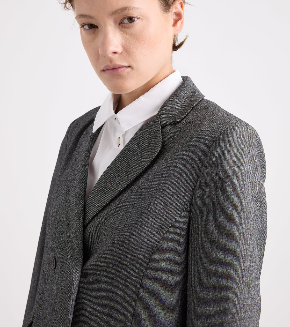 Alessia Santi - Blazer in viscosa con revers classico grigia
