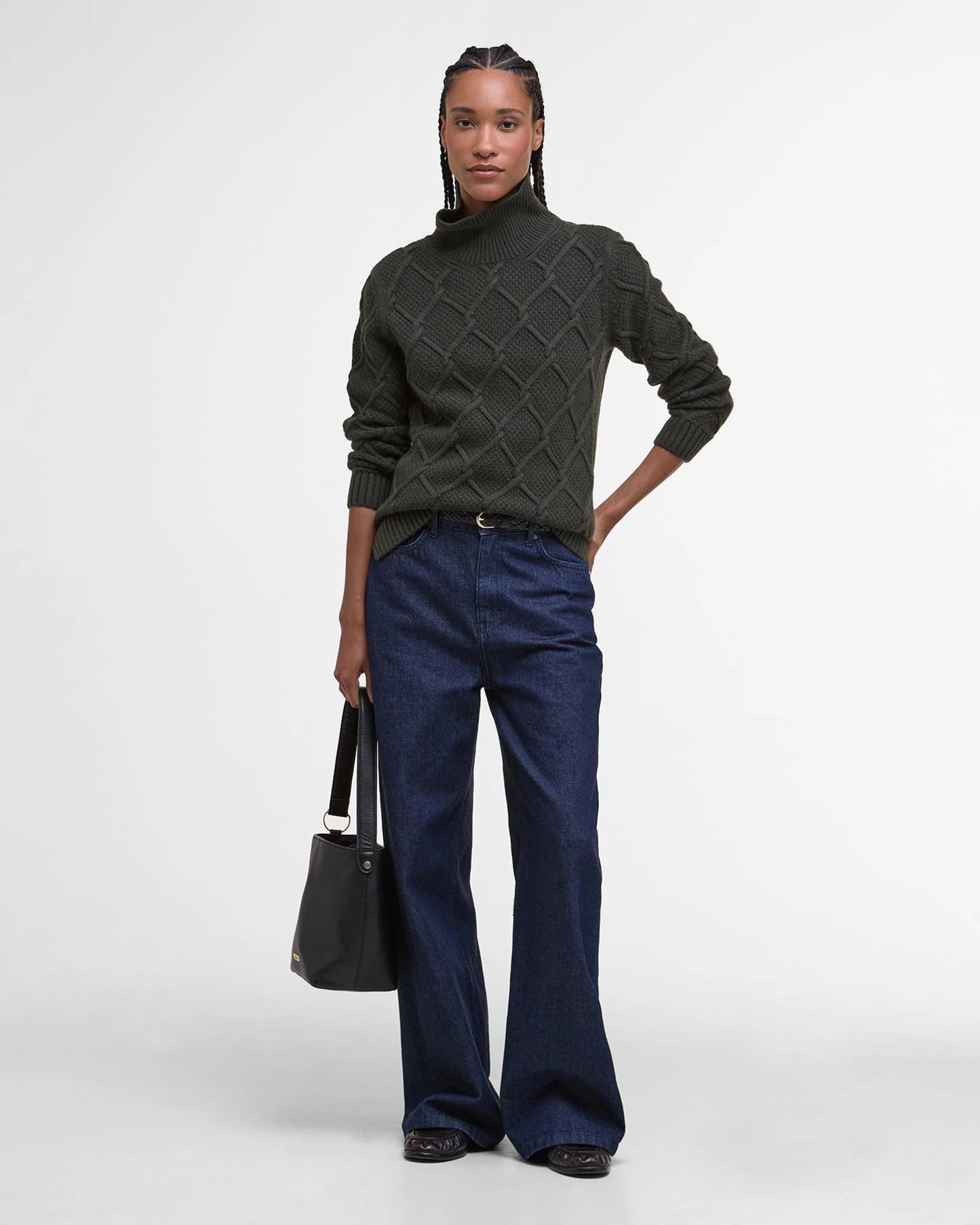 Barbour Felpa a maglia con collo arrotolato Burne