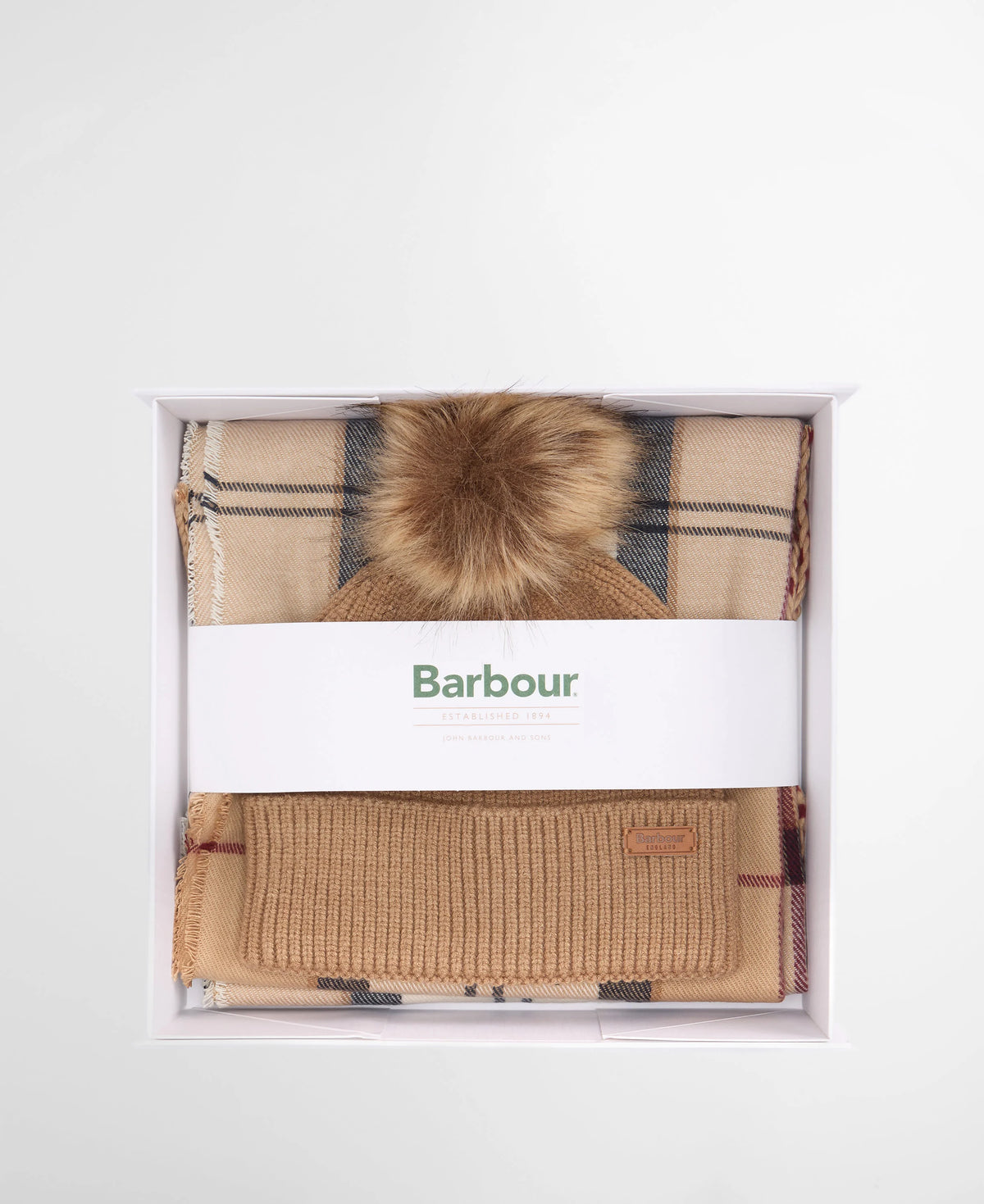 Barbour Set regalo Berretto Dover & Sciarpa Hailes
