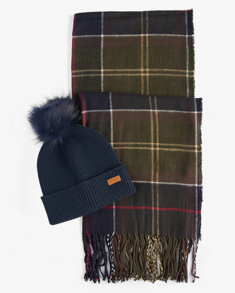 Barbour Set regalo Berretto Dover & Sciarpa Hailes