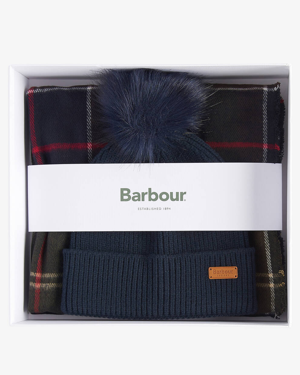 Barbour Set regalo Berretto Dover & Sciarpa Hailes