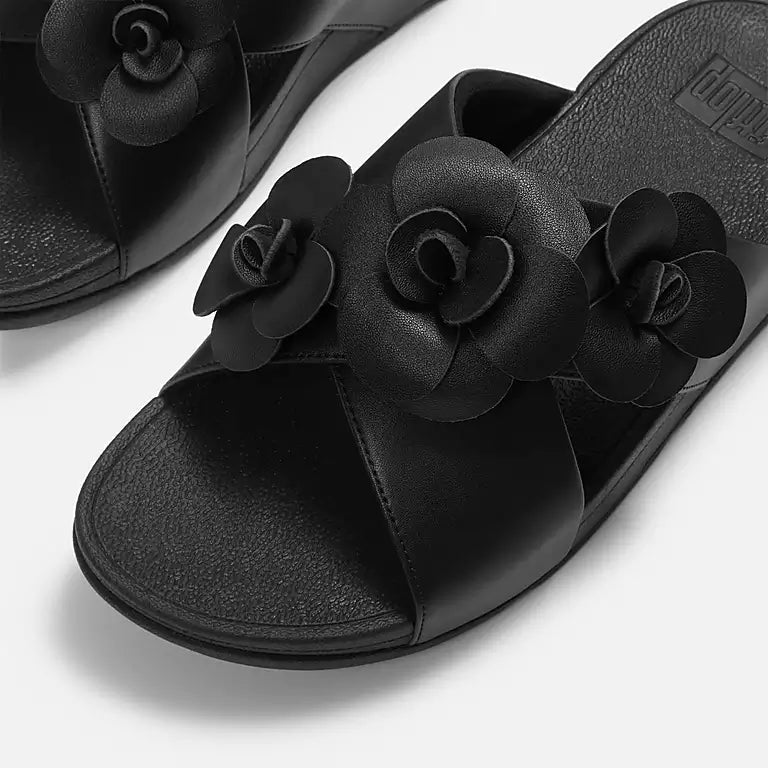 FitFlop Lulu A4M Flower Cross Slides
