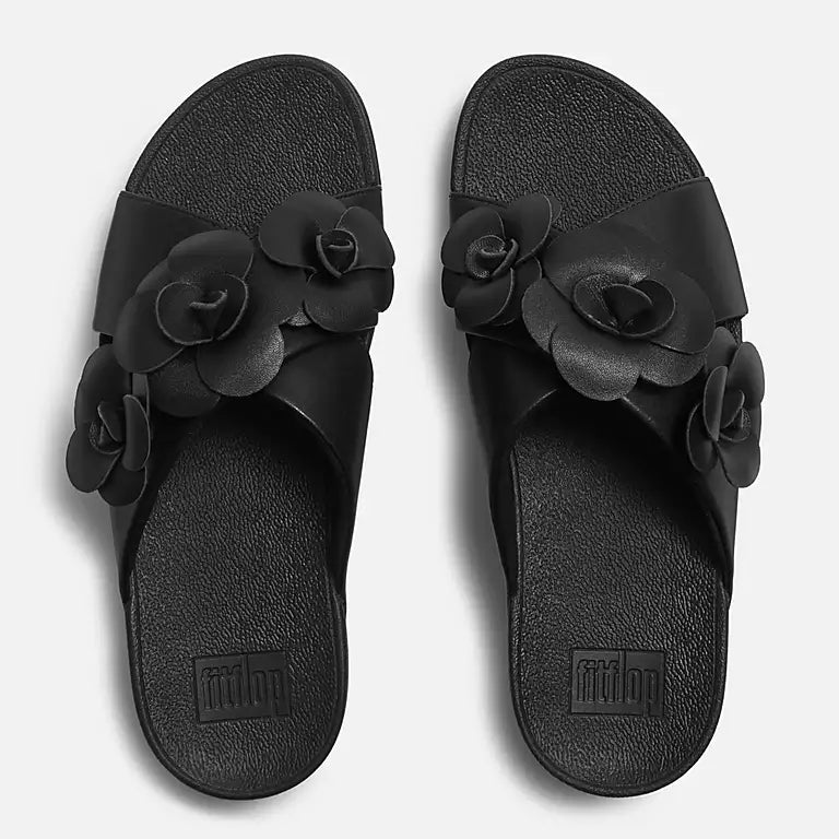 FitFlop Lulu A4M Flower Cross Slides