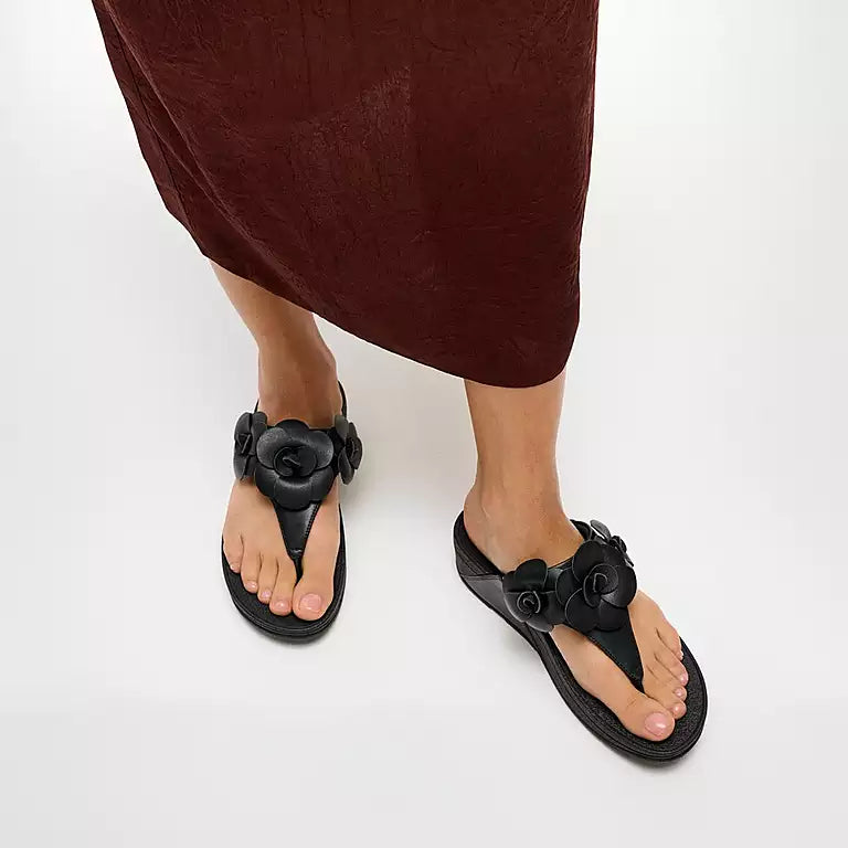 FitFlop Lulu Flower Toe-Post Sandals