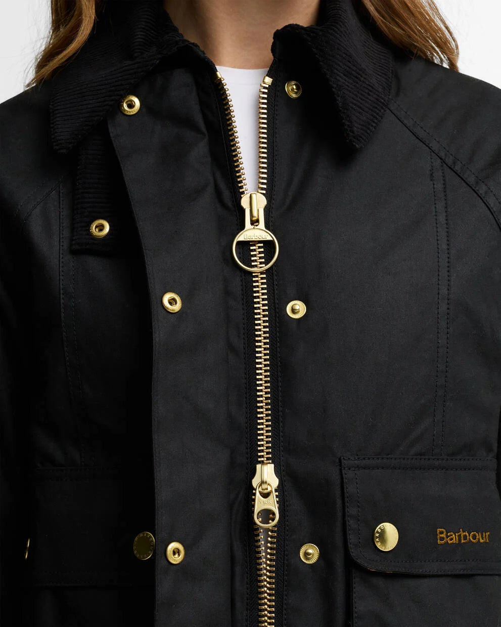 Barbour Giacca cerata Beadnell dal taglio crop