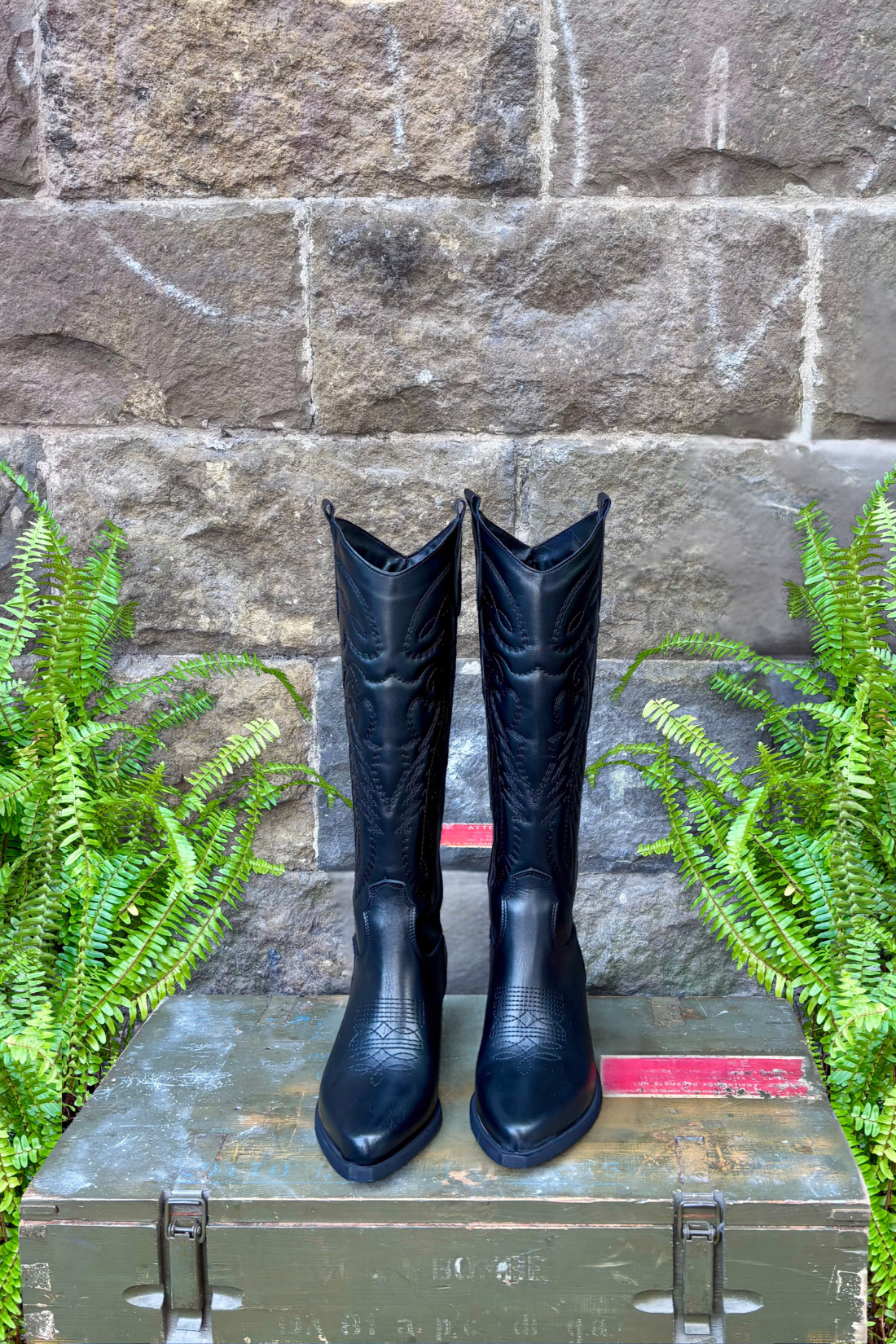 LUIS ANNE Classic Tex Vitello Nero KRIZIA926