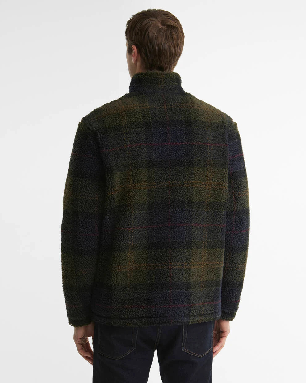 Barbour Pile Sherpa con Motivo Tartan
