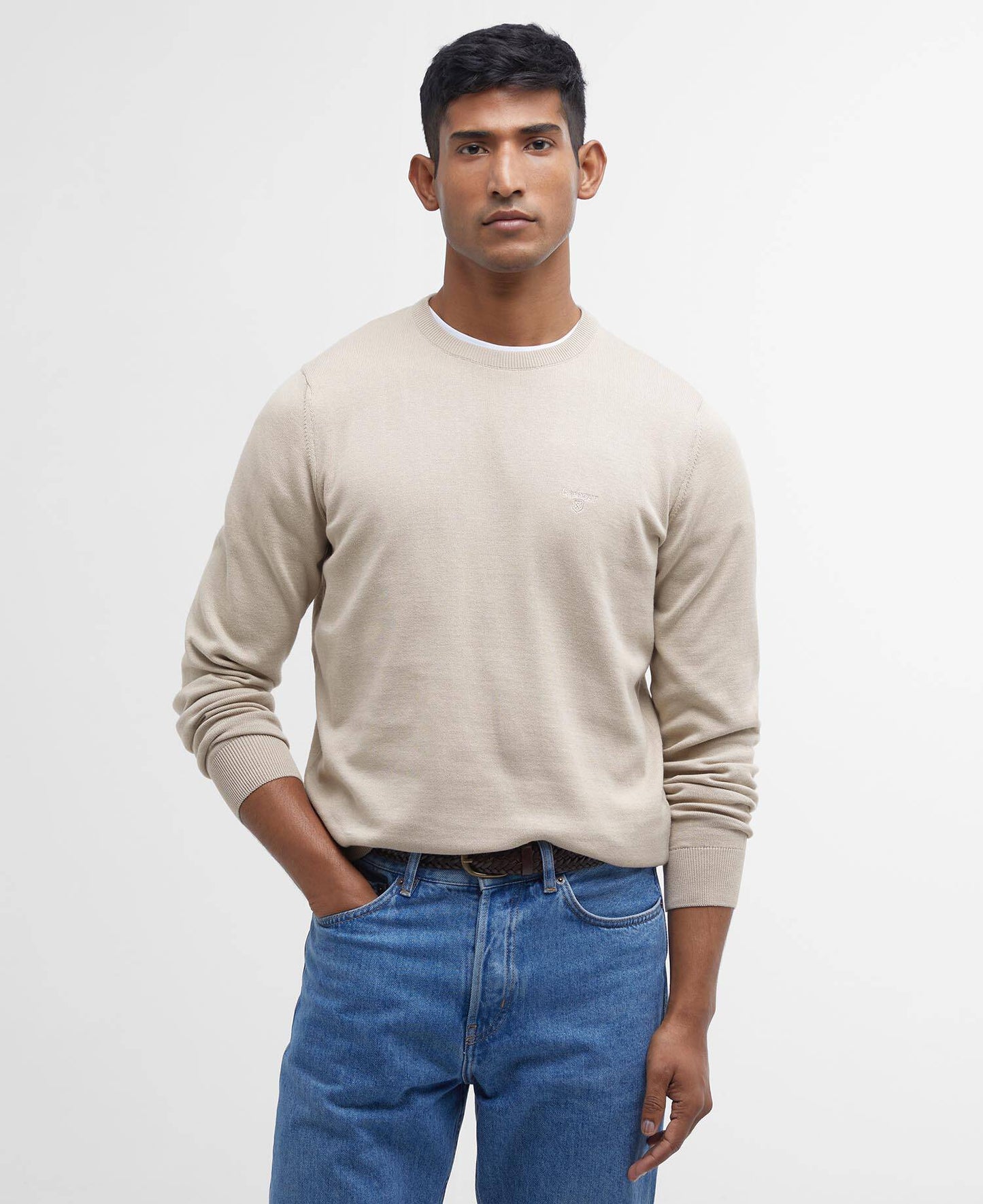 BARBOUR Maglione girocollo in cotone Pima