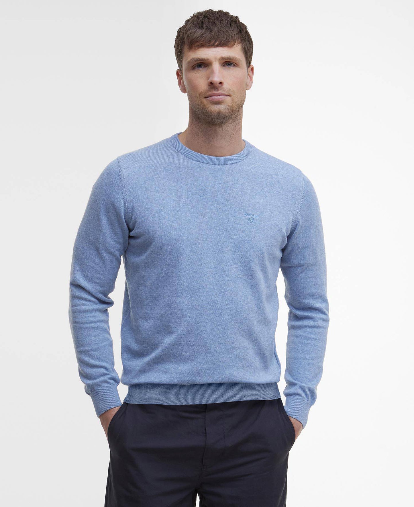 BARBOUR Maglione girocollo in cotone Pima