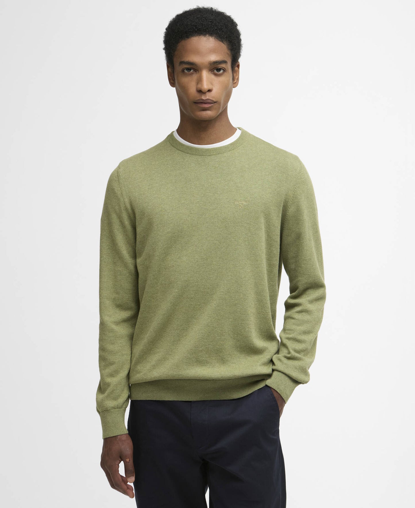 BARBOUR Maglione girocollo in cotone Pima