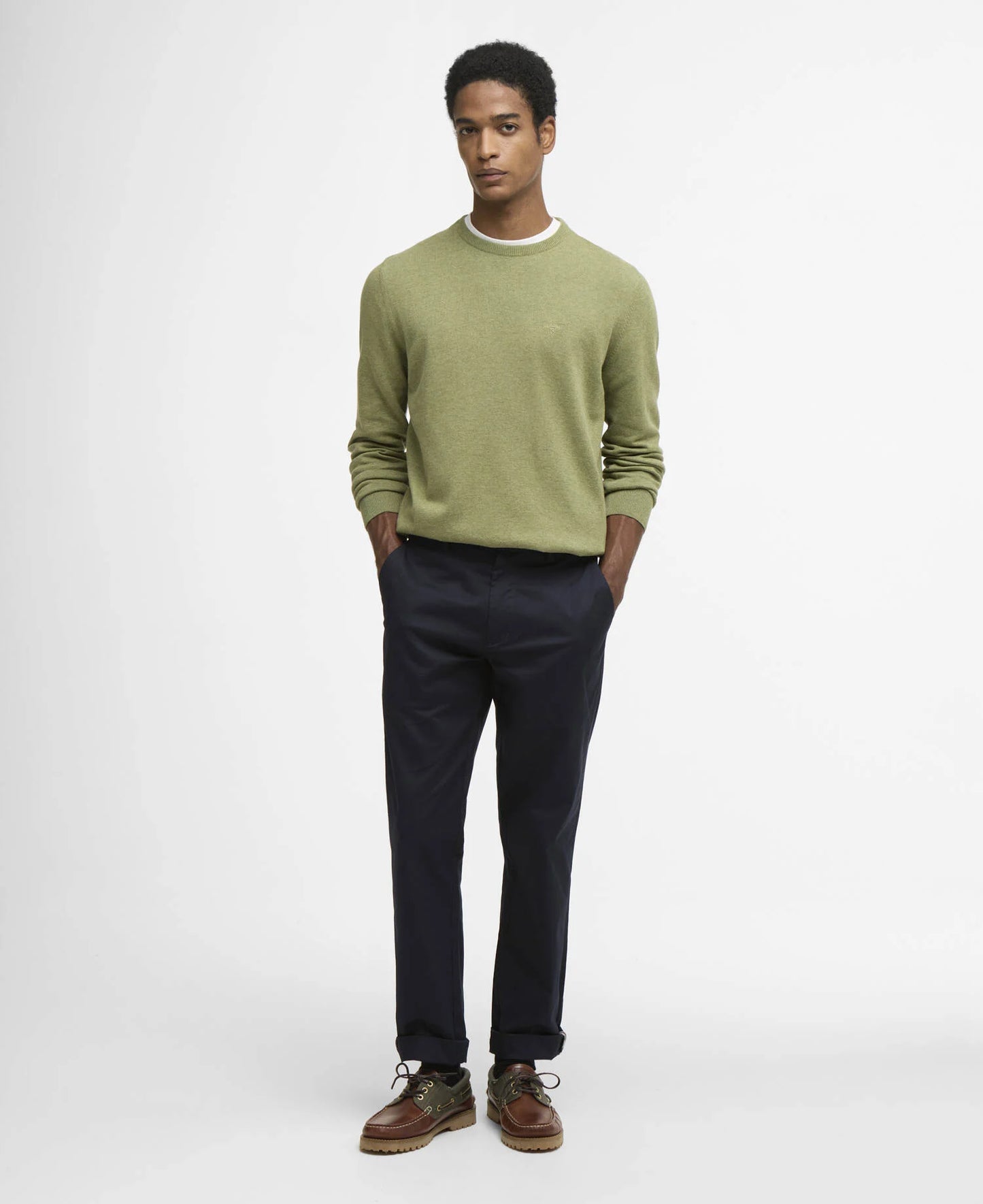 BARBOUR Maglione girocollo in cotone Pima