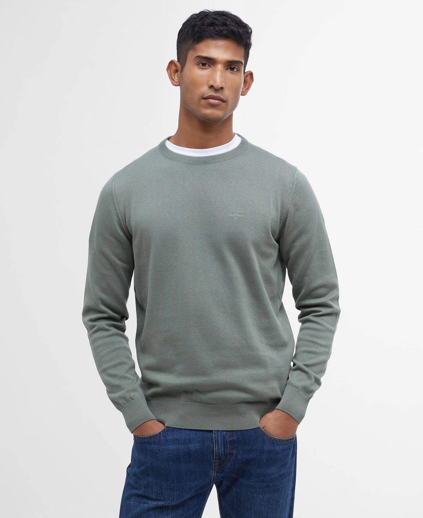 BARBOUR Maglione girocollo in cotone Pima