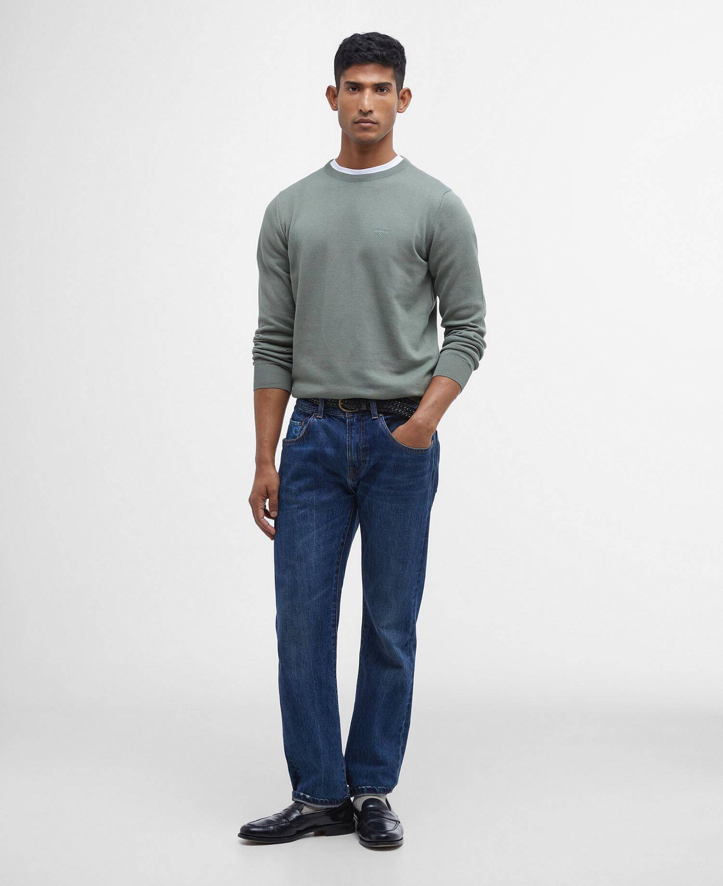 BARBOUR Maglione girocollo in cotone Pima