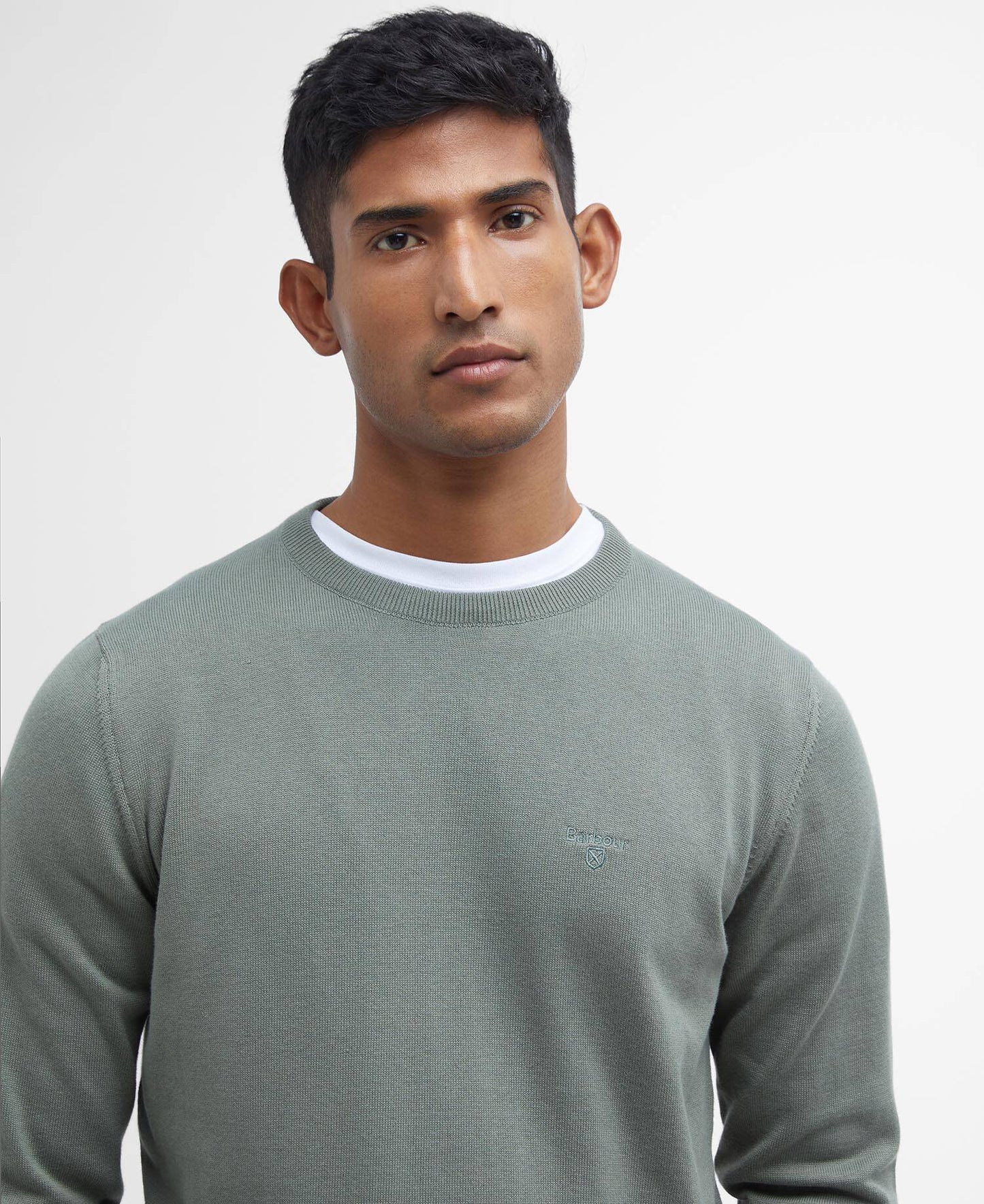 BARBOUR Maglione girocollo in cotone Pima