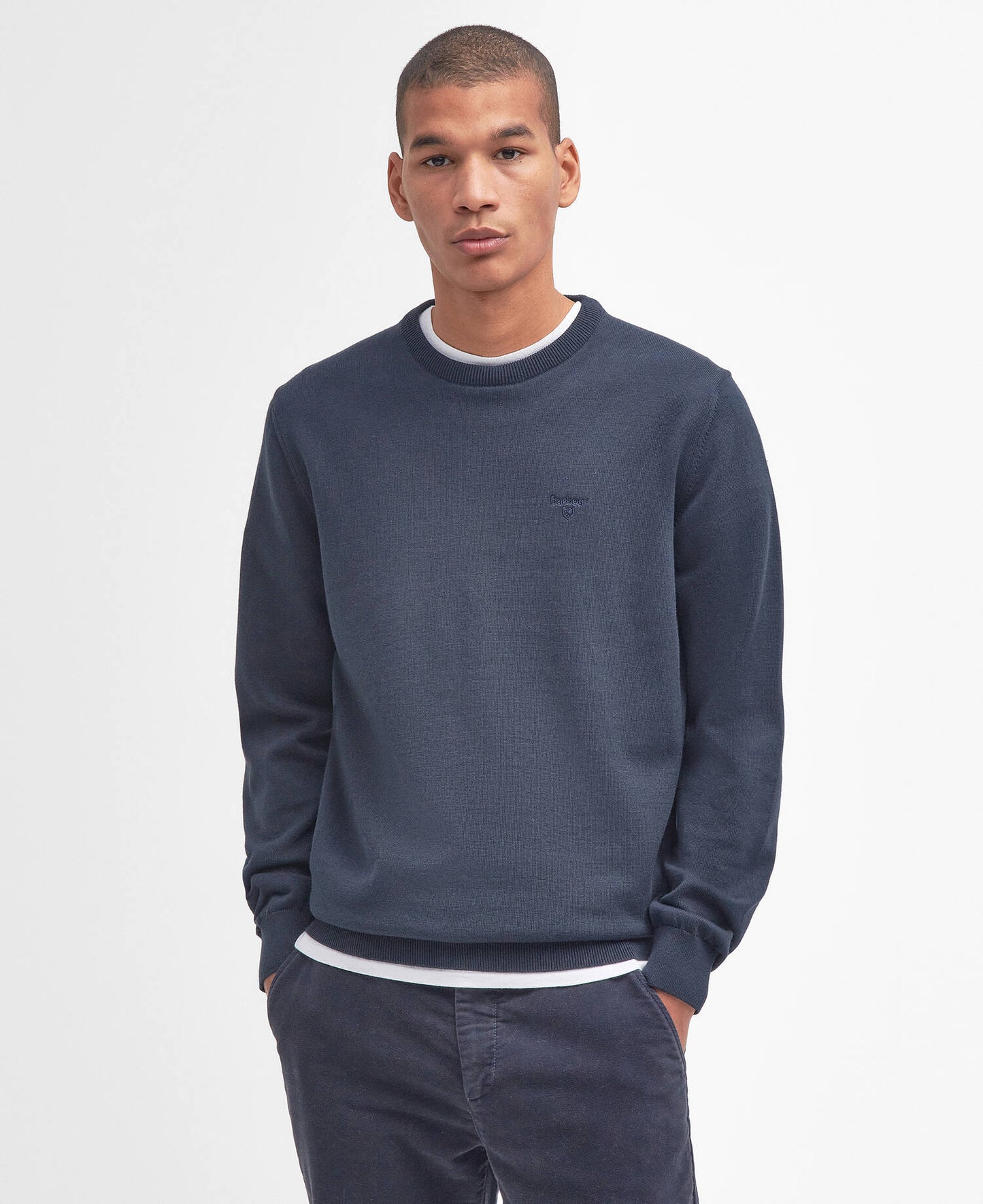 BARBOUR Maglione girocollo in cotone Pima
