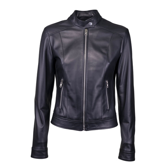 Masterpelle giubbino donna nappa nero