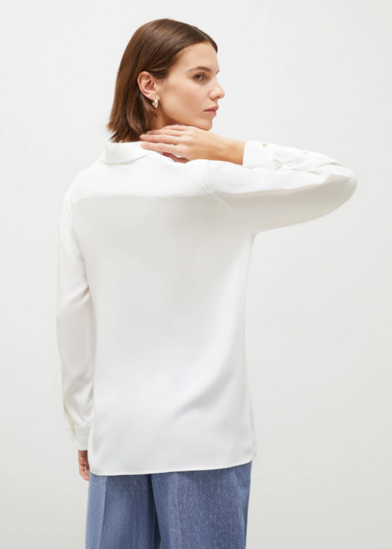 Marella Camicia in crepe con cintura a fiori 